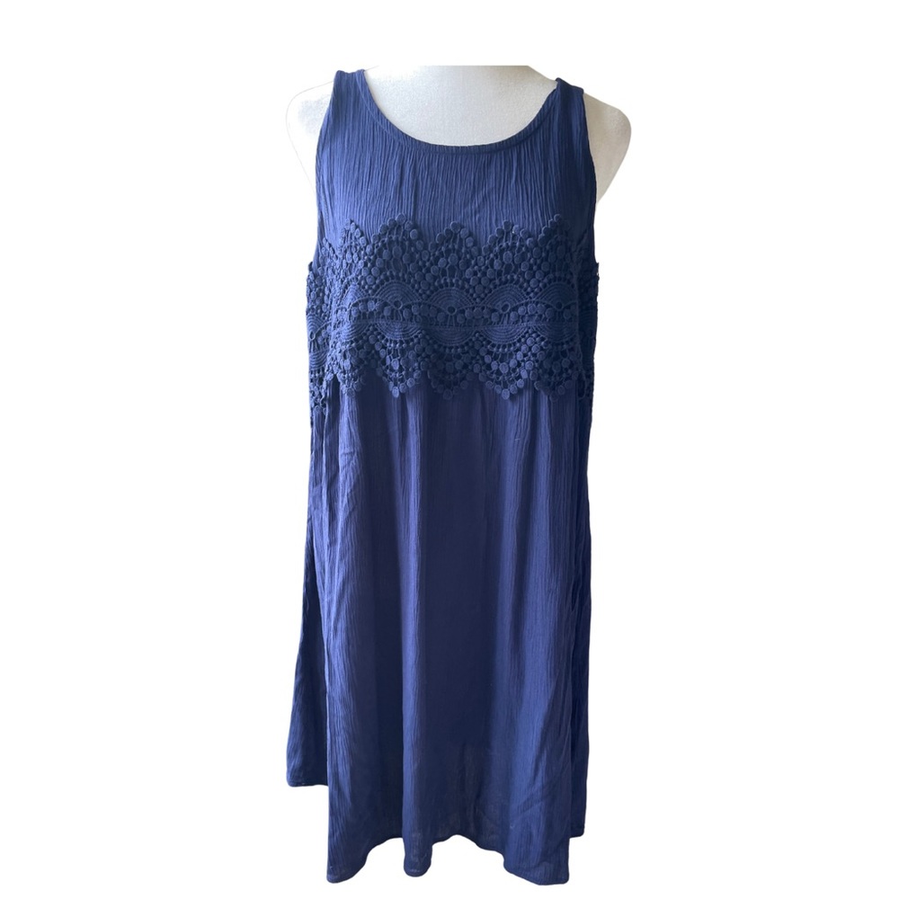 Xhilaration Sun Dress Women's Medium Moonlight Blue Baby Doll Sleeveless Dress
